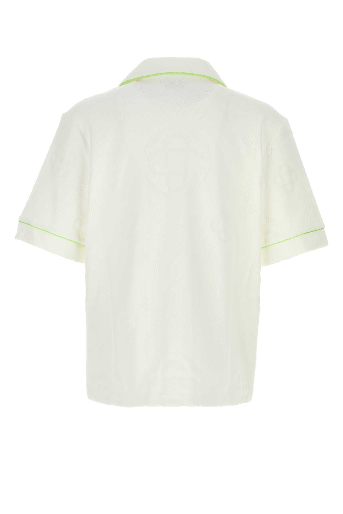 Casablanca Men White Cotton Blend Shirt CASABLANCA