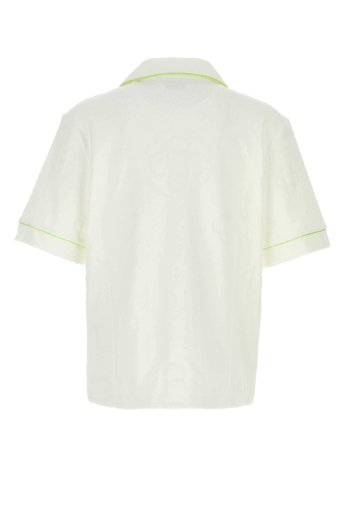 Casablanca Men White Cotton Blend Shirt CASABLANCA