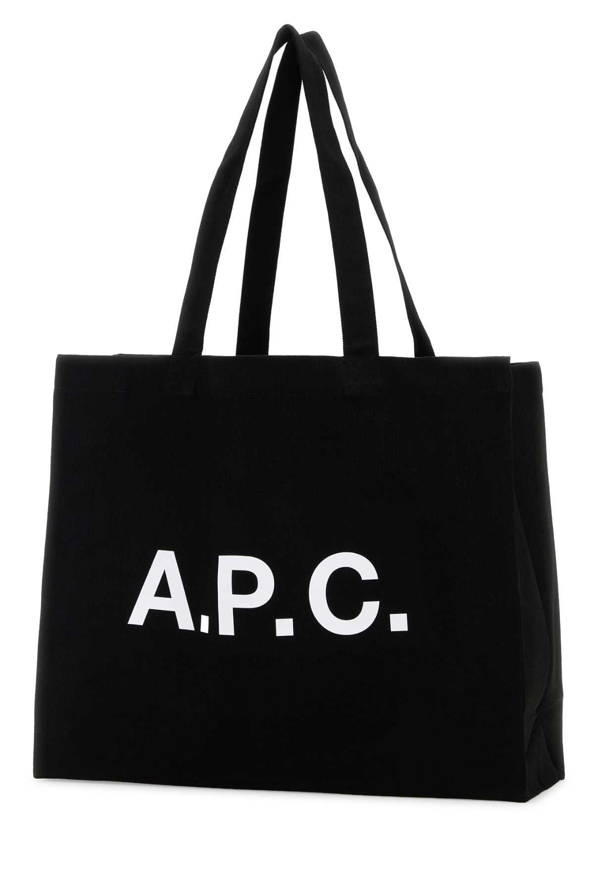 A.P.C. Unisex Black Canvas Diane Shopping Bag A.P.C.