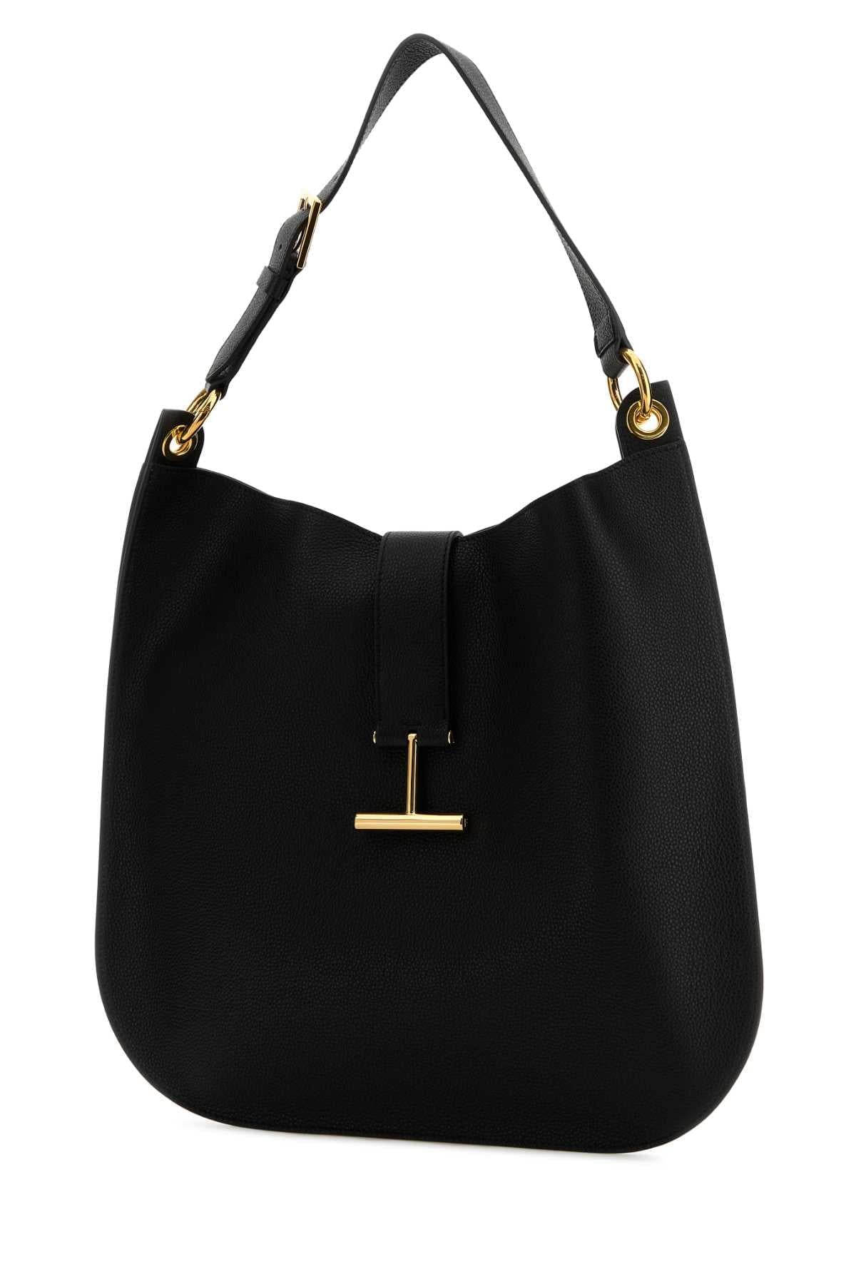 Tom Ford Women Black Leather Shoulder Bag