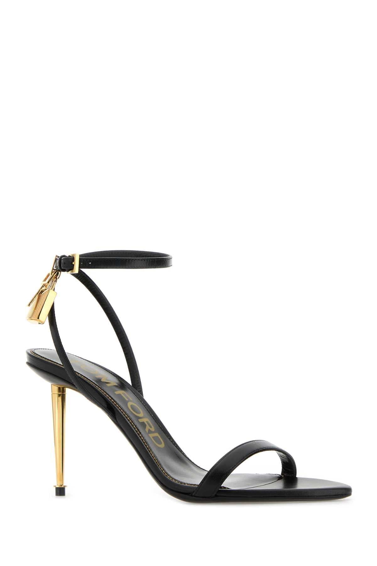 Tom Ford Women Black Leather Sandals TOM FORD