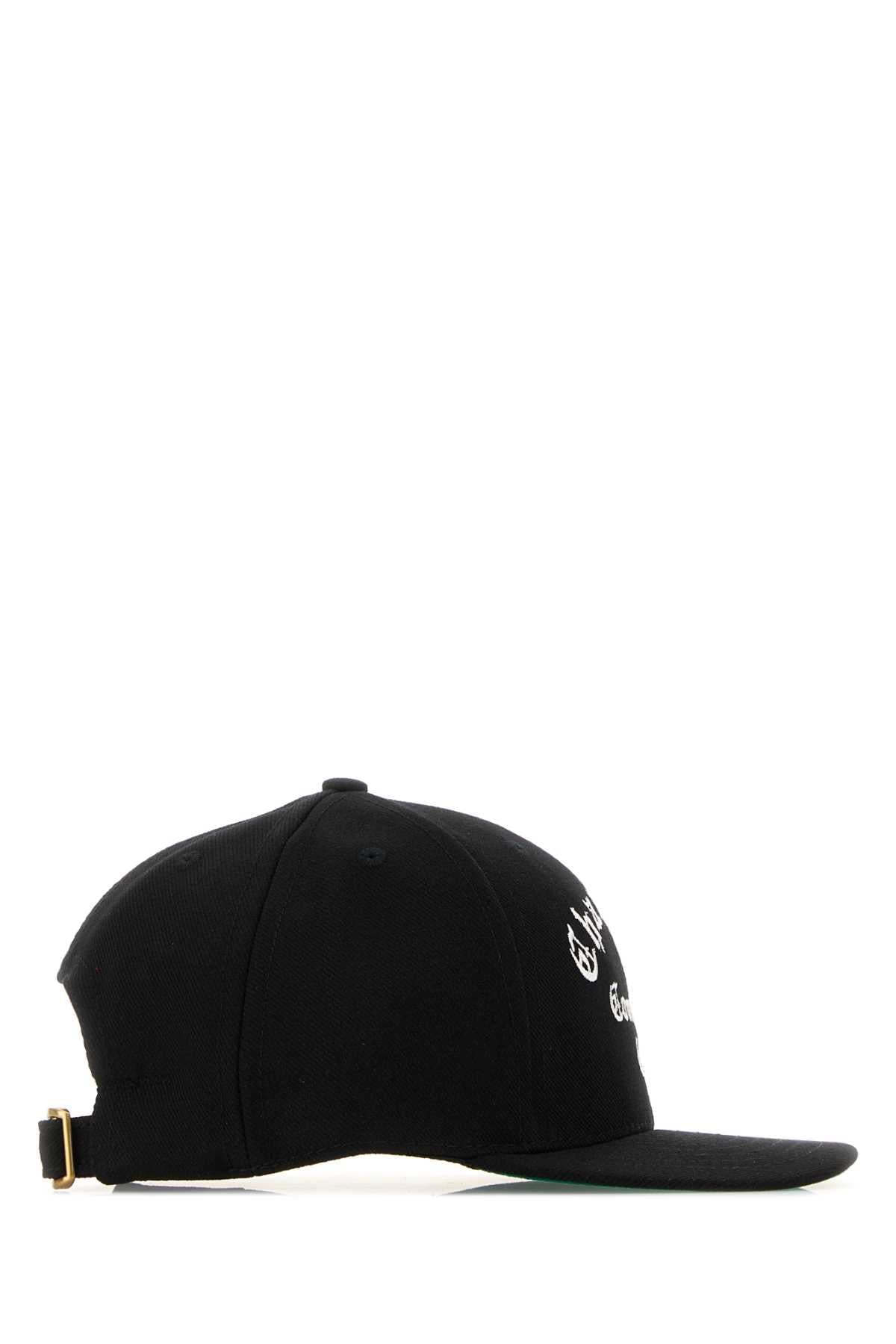 Willy Chavarria Men Black Canvas Baseball Cap WILLY CHAVARRIA