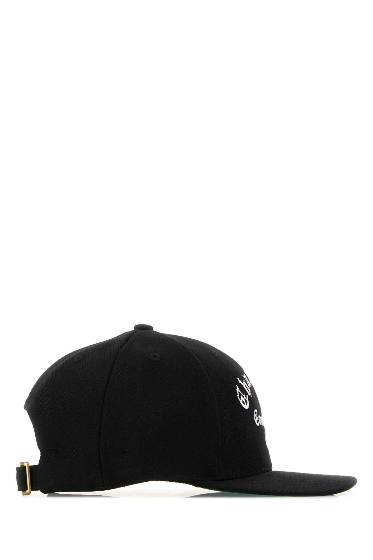 Willy Chavarria Men Black Canvas Baseball Cap WILLY CHAVARRIA