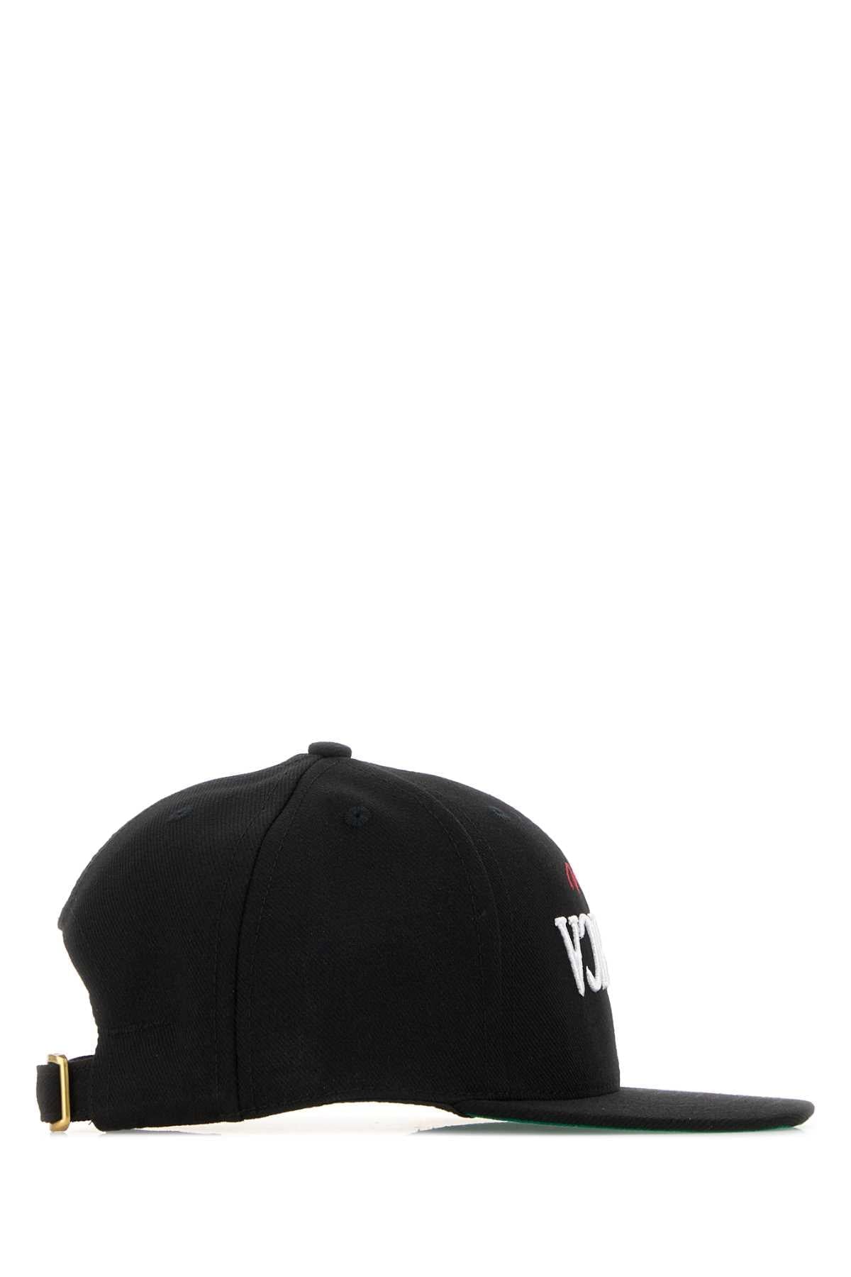 Willy Chavarria Men Black Canvas Baseball Cap WILLY CHAVARRIA