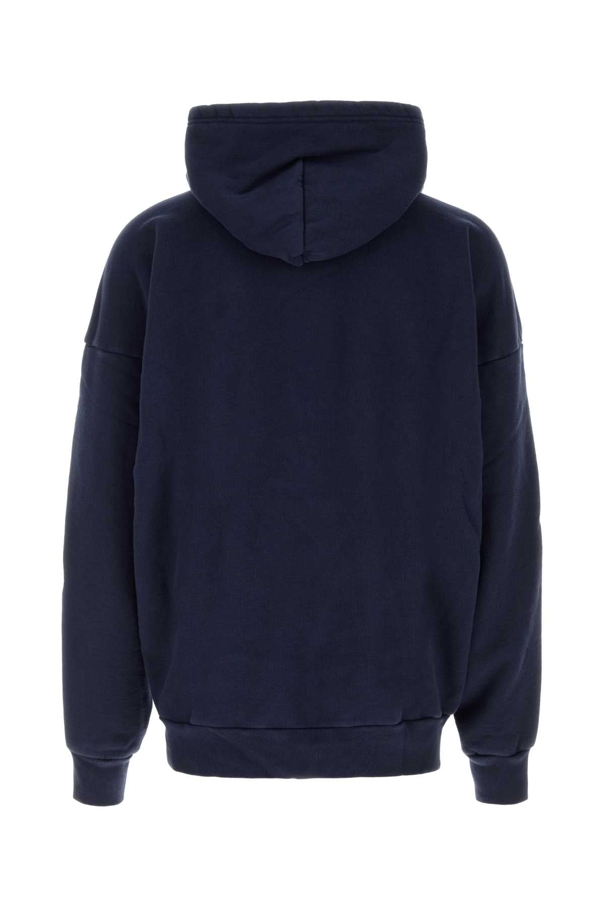 Willy Chavarria Men Navy Blue Cotton Oversize Chavarria Stripe Sweatshirt WILLY CHAVARRIA