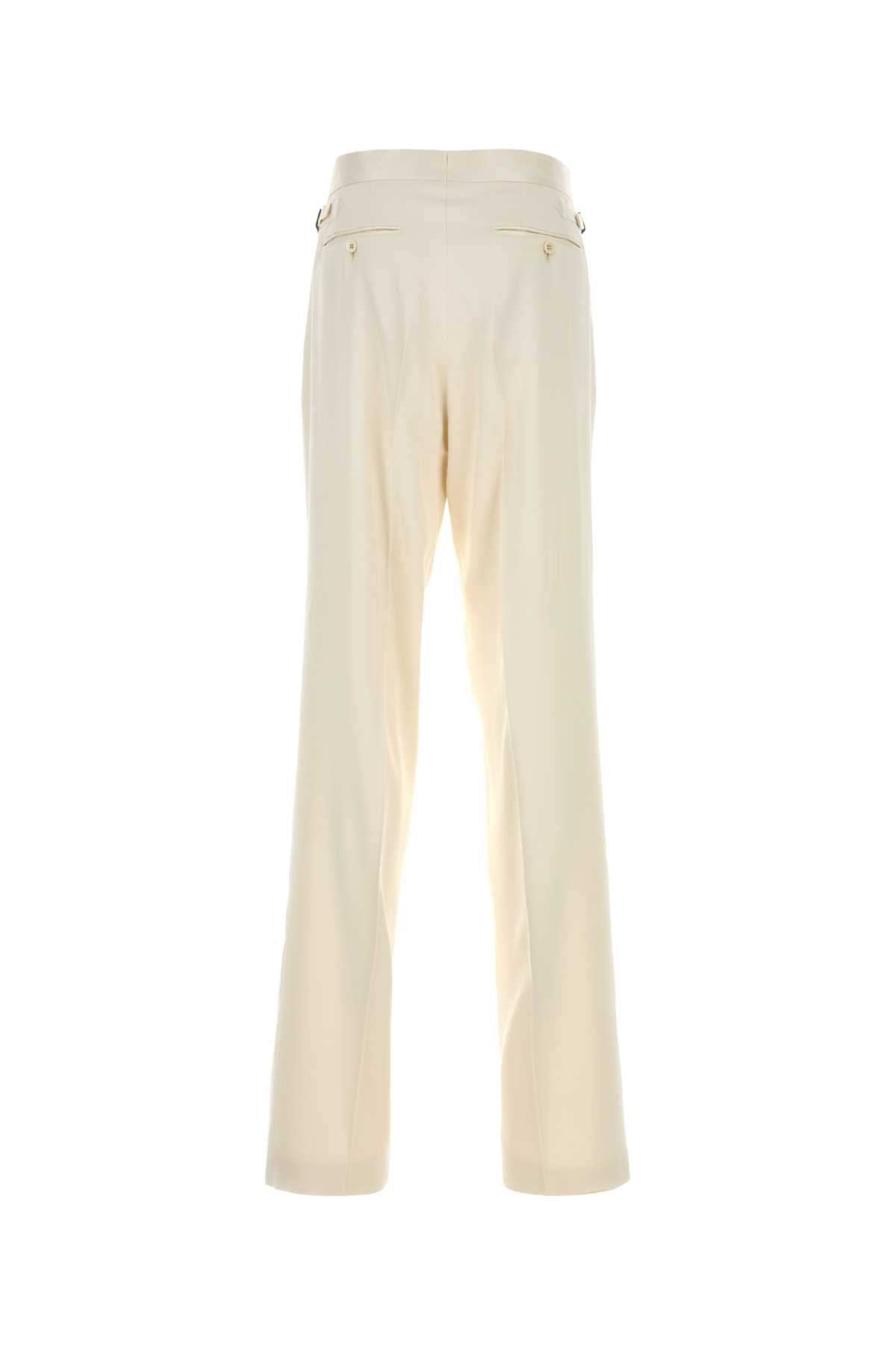 Tom Ford Men Ivory Satin Pant TOM FORD