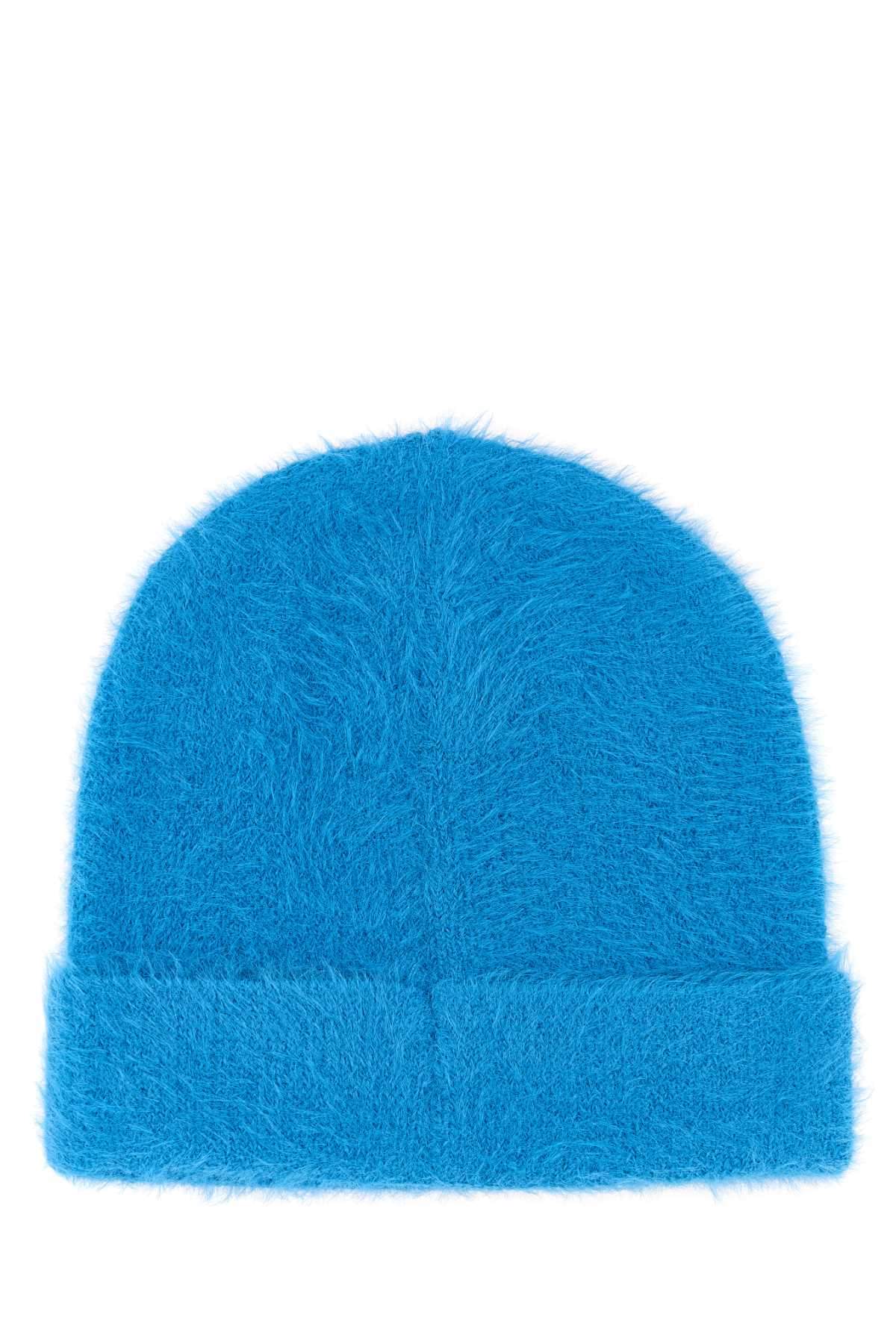 Fendi Men Light Blue Nylon Beanie Hat FENDI