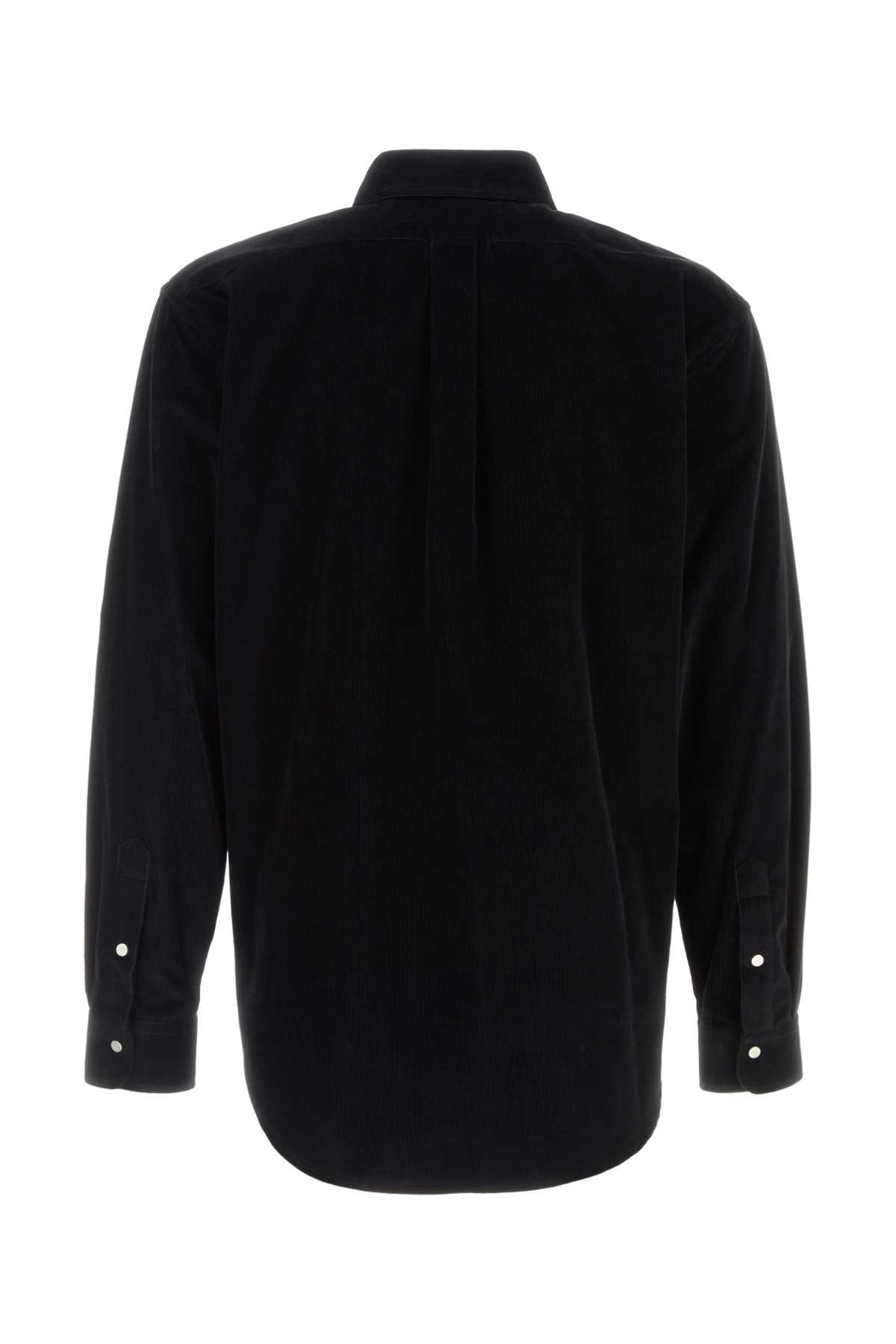 Fendi Men Black Corduroy Shirt FENDI
