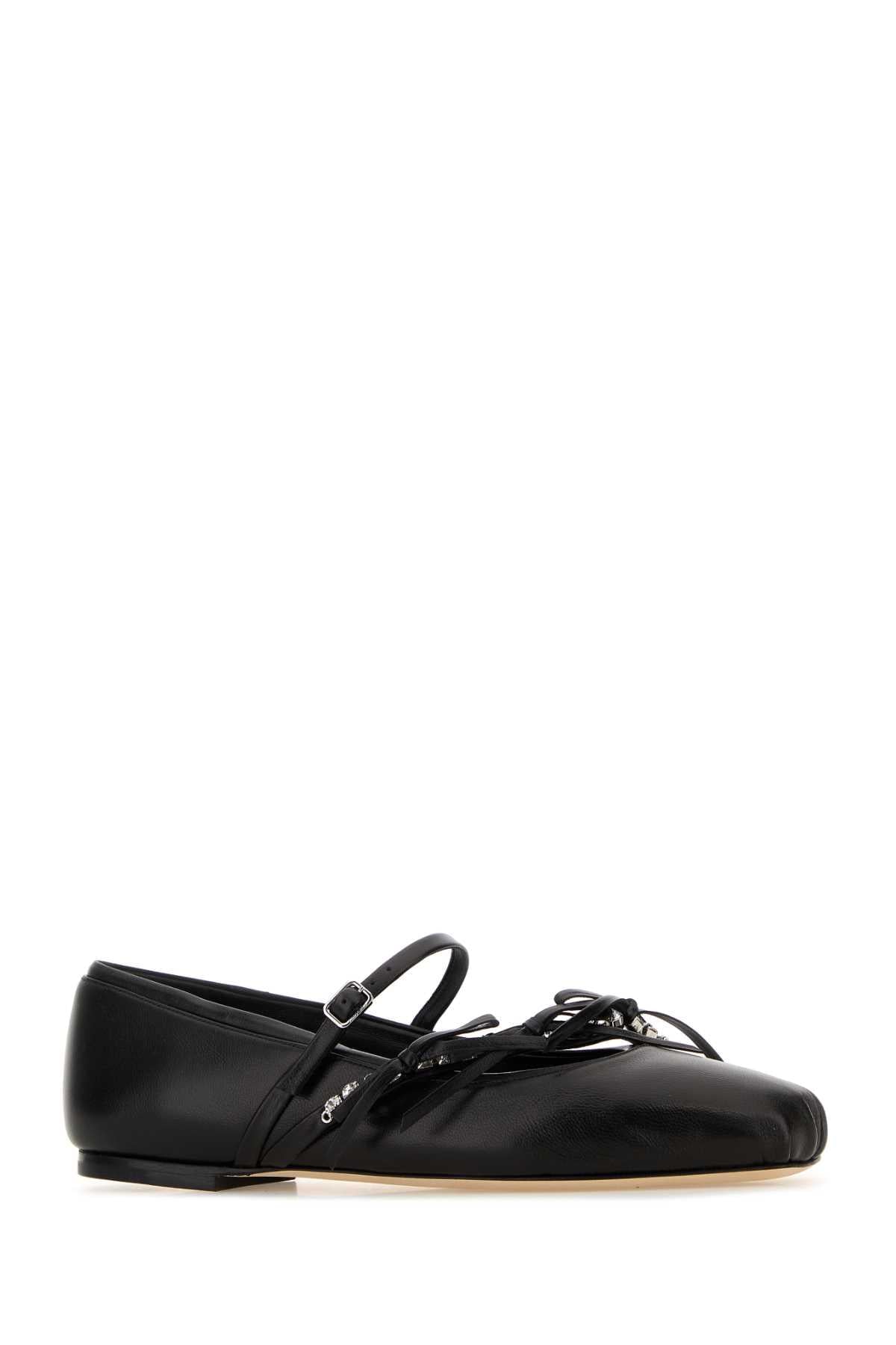 Jimmy Choo Women Black Nappa Leather Loli Ballerinas JIMMY CHOO