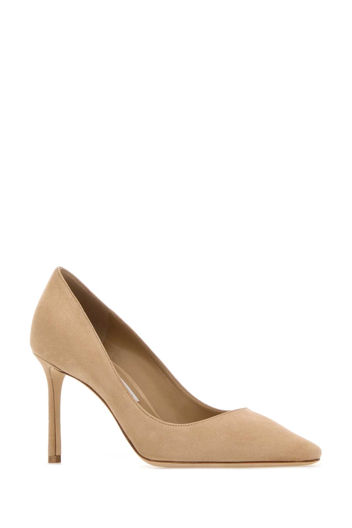Jimmy Choo Women Beige Suede Romy 85 Pumps JIMMY CHOO