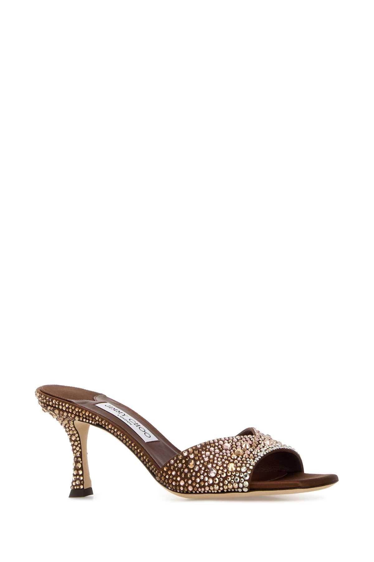 Jimmy Choo Women Embellished Satin Skye Mules JIMMY CHOO
