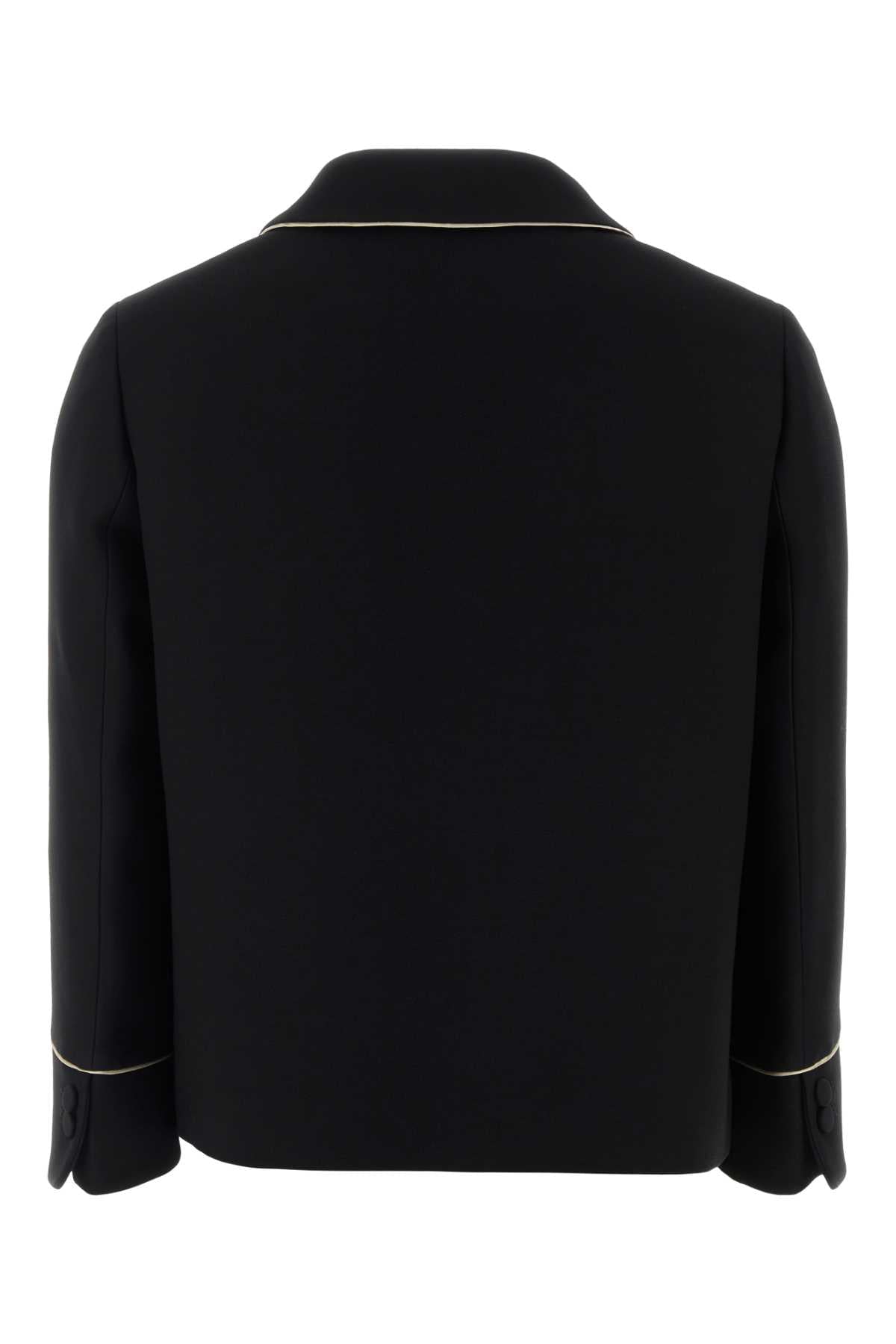Fendi Women Black Wool Blend Blazer FENDI