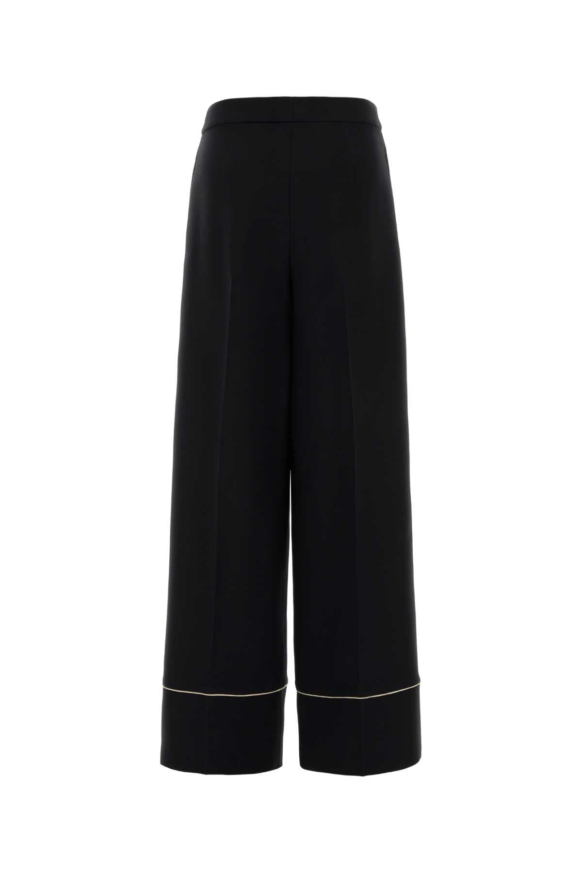 Fendi Women Black Wool Blend Pyjamas Pant FENDI
