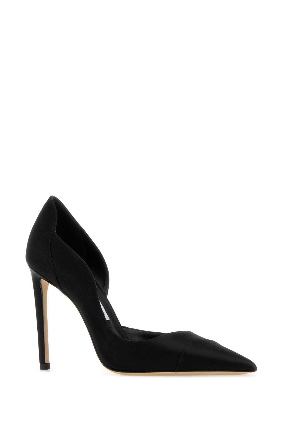 Jimmy Choo Women Black Satin Brigitte 100 Pumps JIMMY CHOO