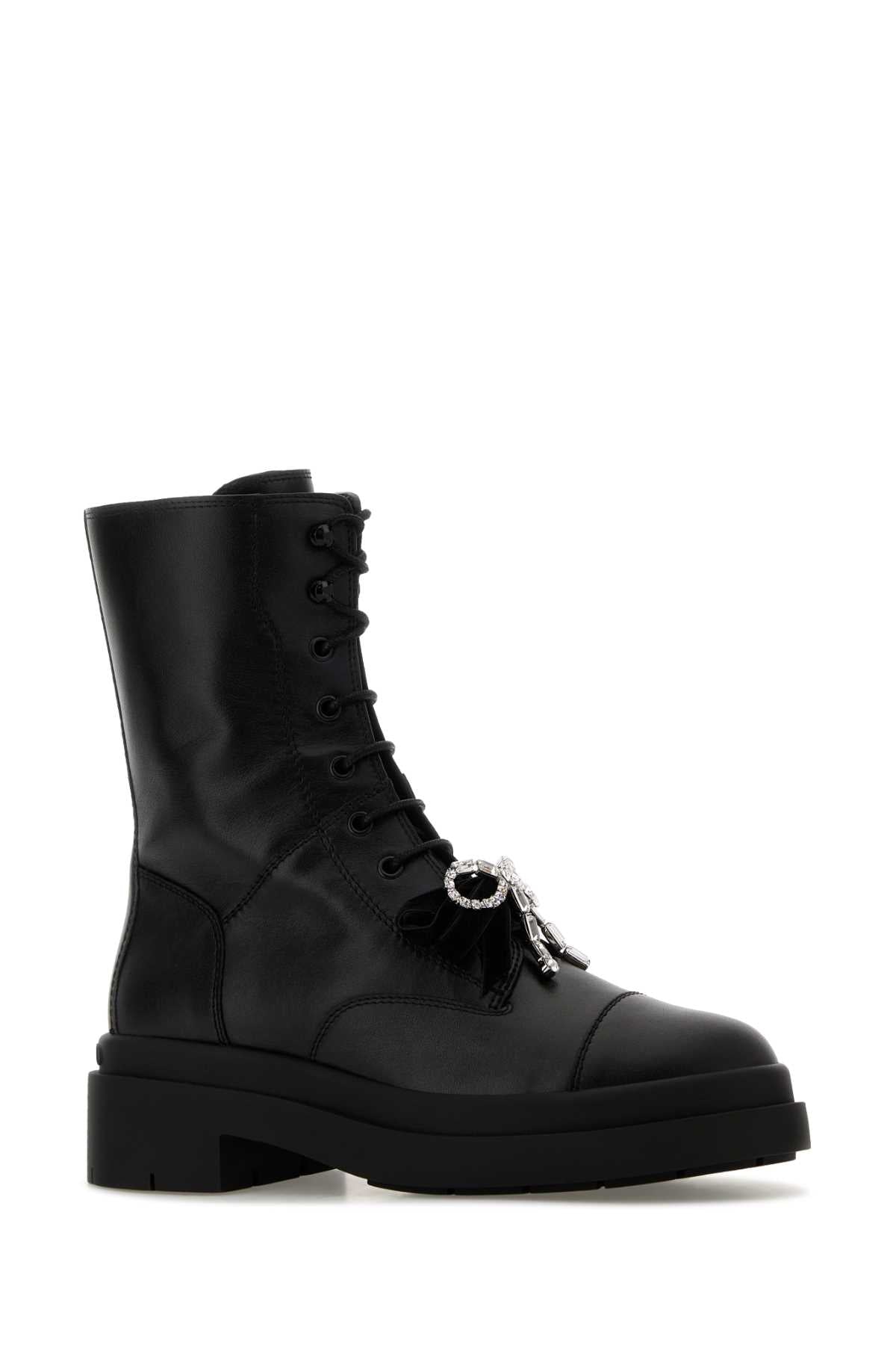Jimmy Choo Women Black Leather Averi Boots JIMMY CHOO