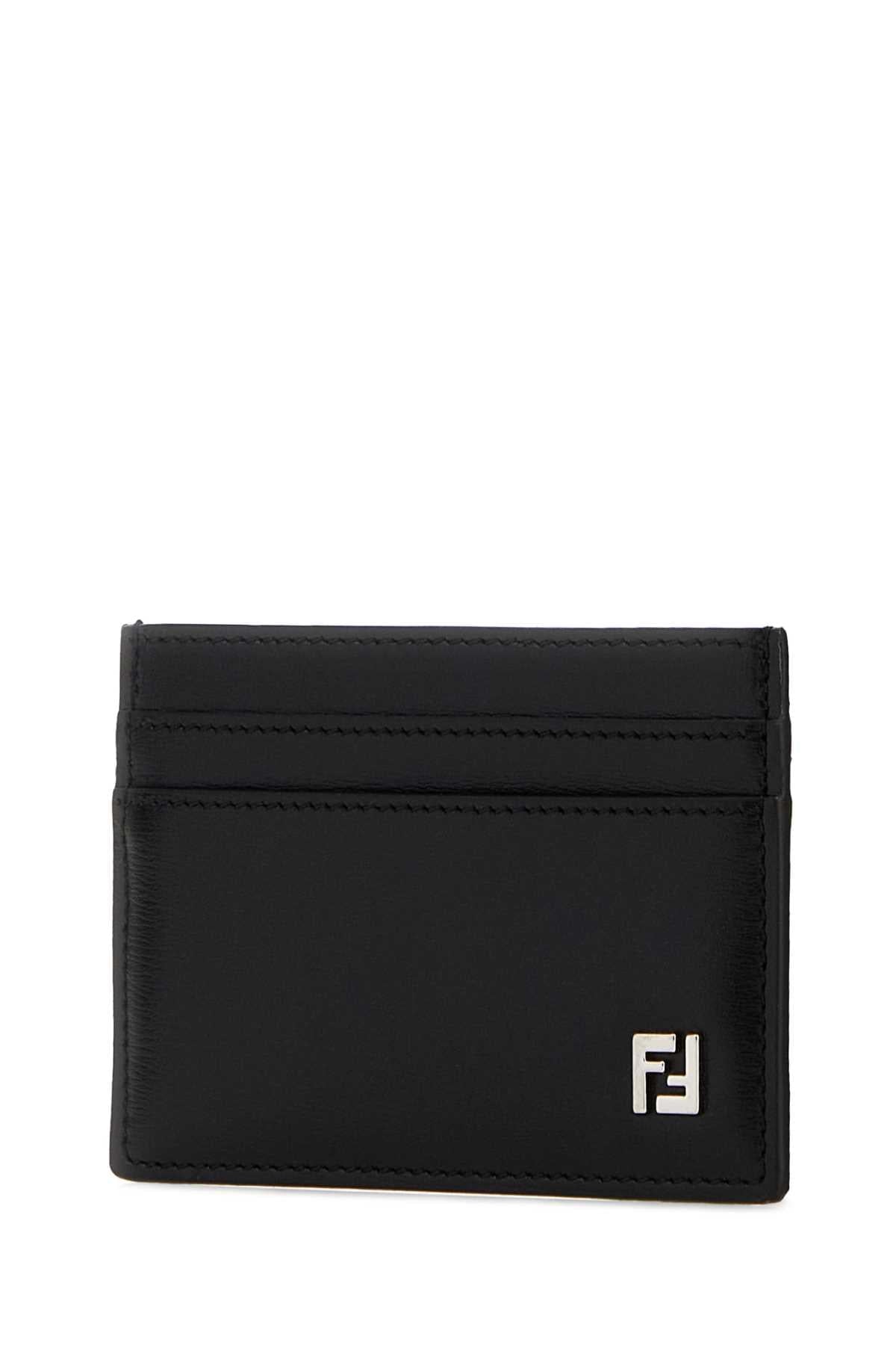 Fendi Men Black Leather Card Holder FENDI
