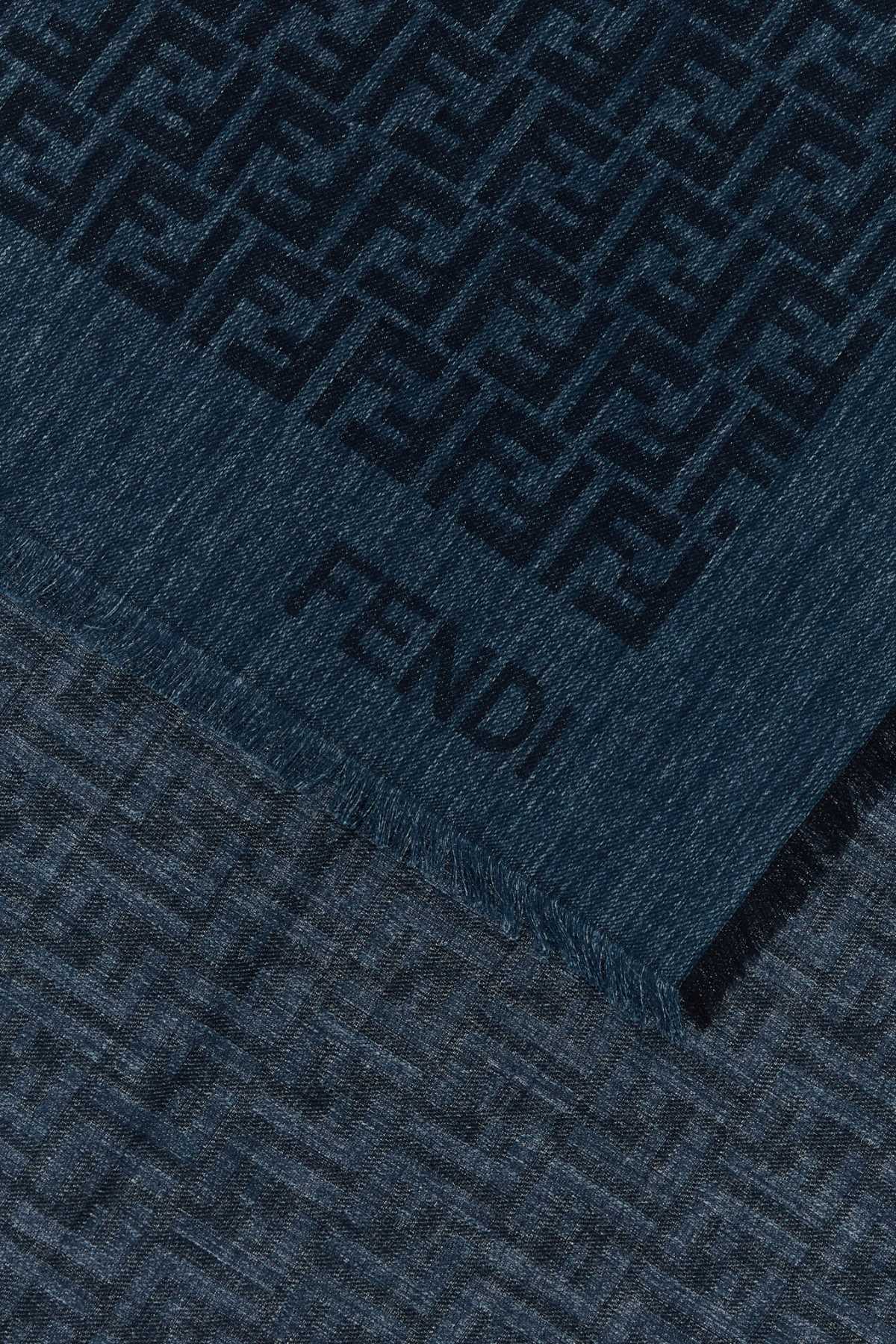 Fendi Women Embroidered Cotton Blend Scarf FENDI