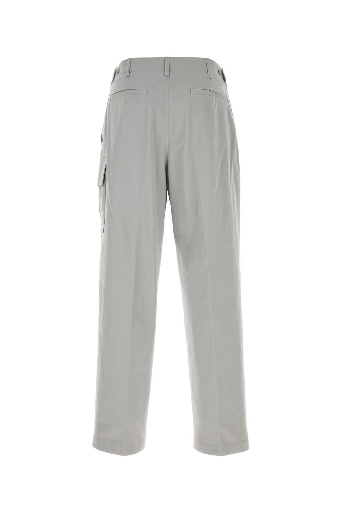 Fendi Men Light Grey Stretch Cotton Cargo Pant FENDI