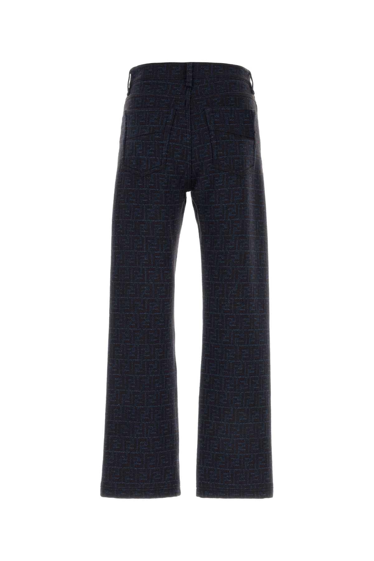 Fendi Men Embroidered Cotton Blend Pant FENDI