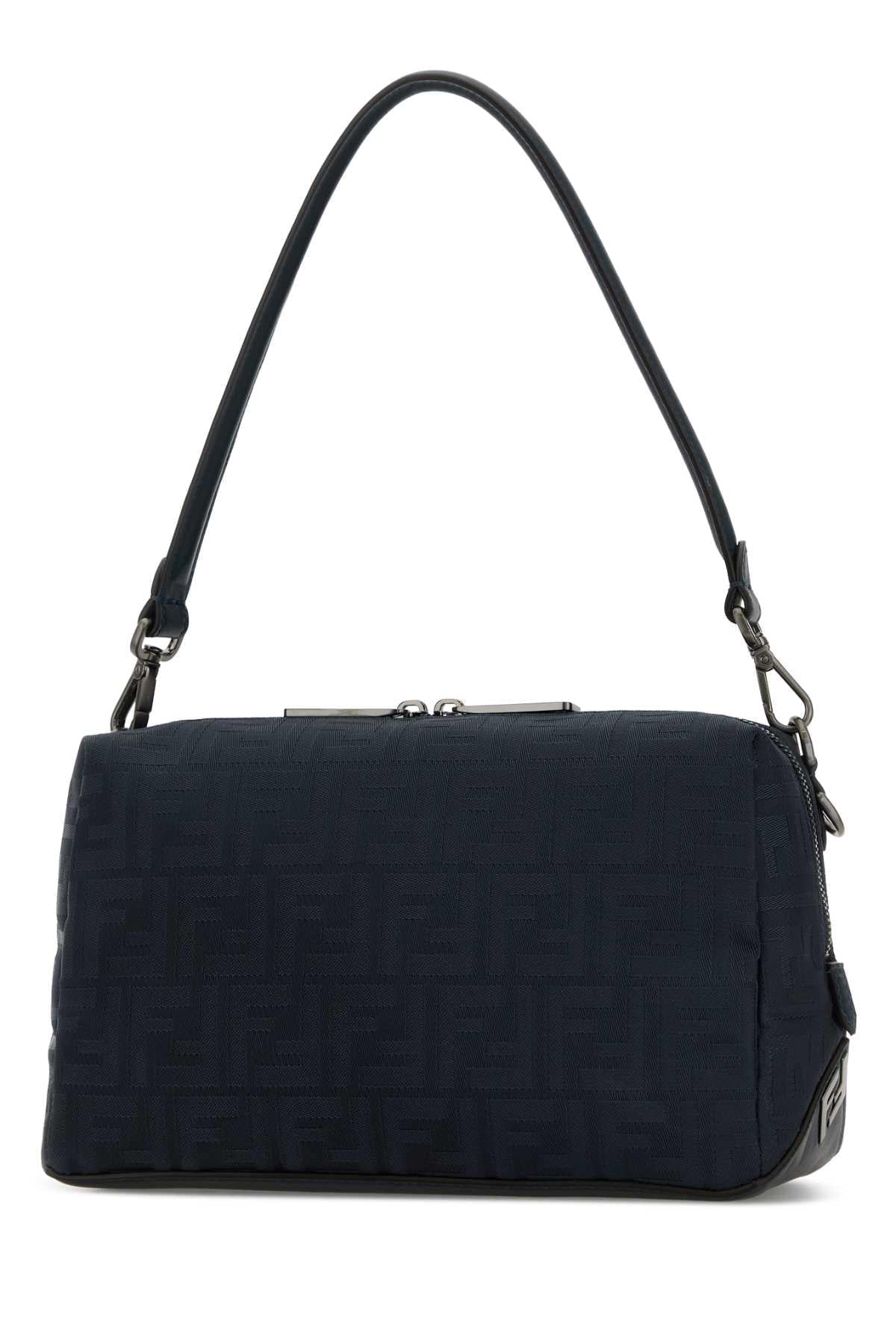 Fendi Men Midnight Blue Canvas Lui Medium Shoulder Bag FENDI
