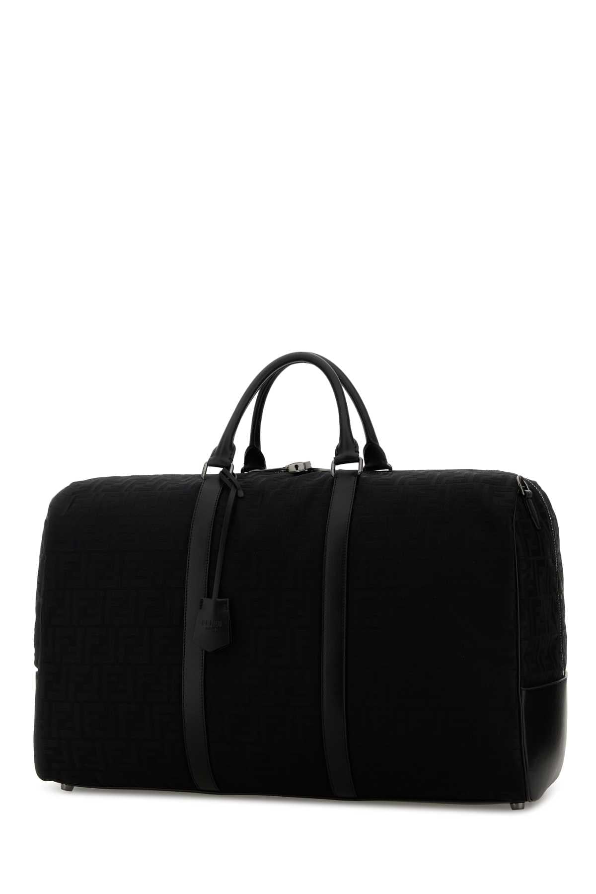 Fendi Men Black Fabric Large Ff Travel Bag