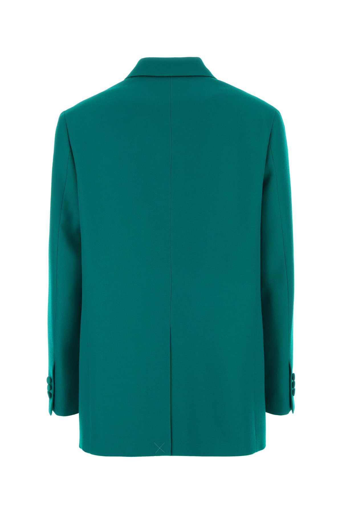 Fendi Women Turquoise Grain De Poudre Blazer FENDI