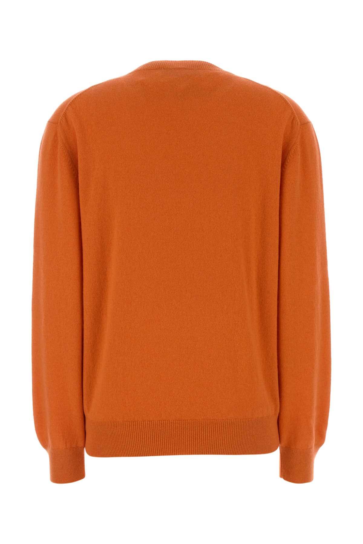 Fendi Women Orange Stretch Cashmere Sweater FENDI