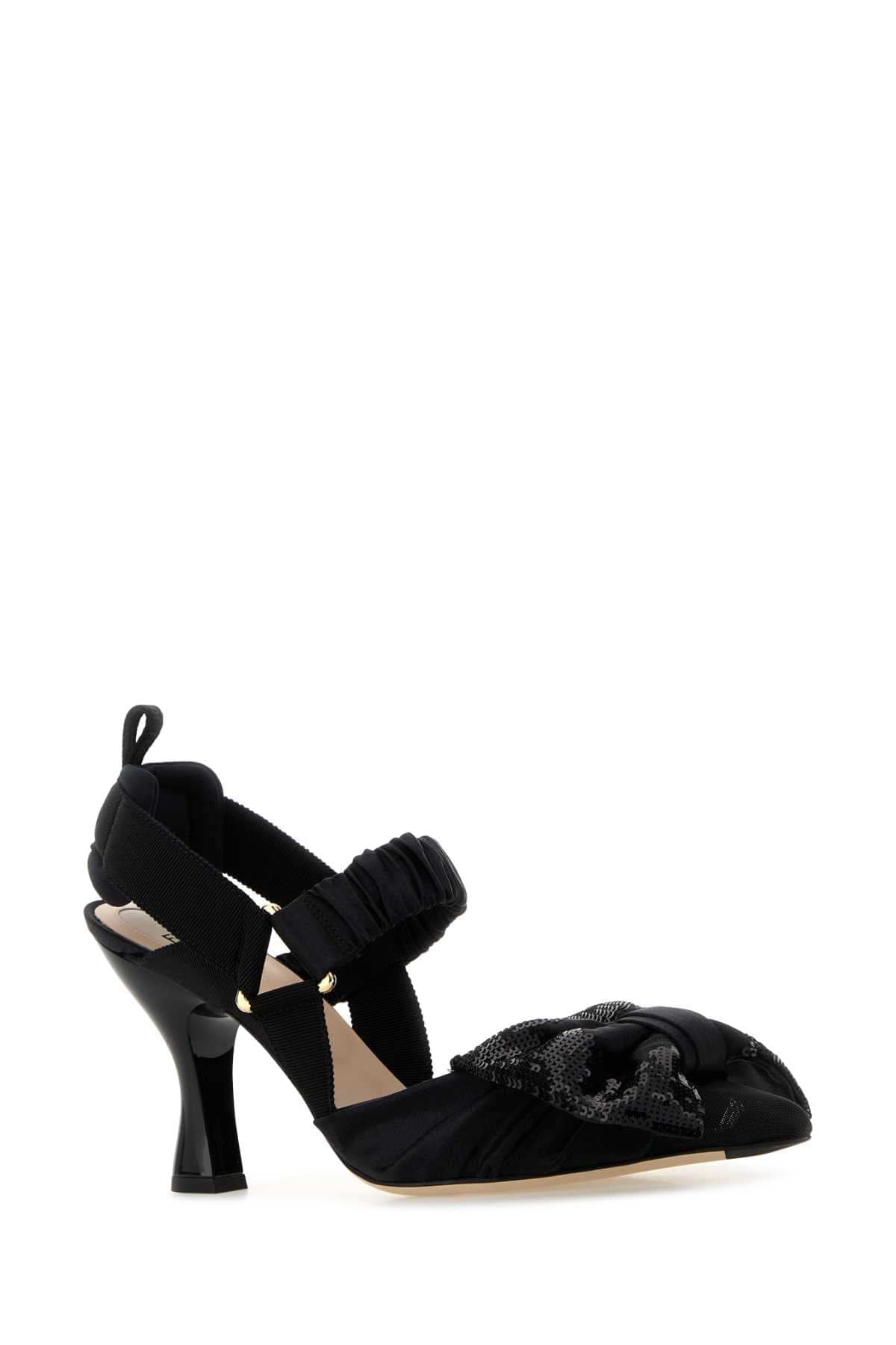 Fendi Women Black Mesh Colibr㬠Pumps FENDI