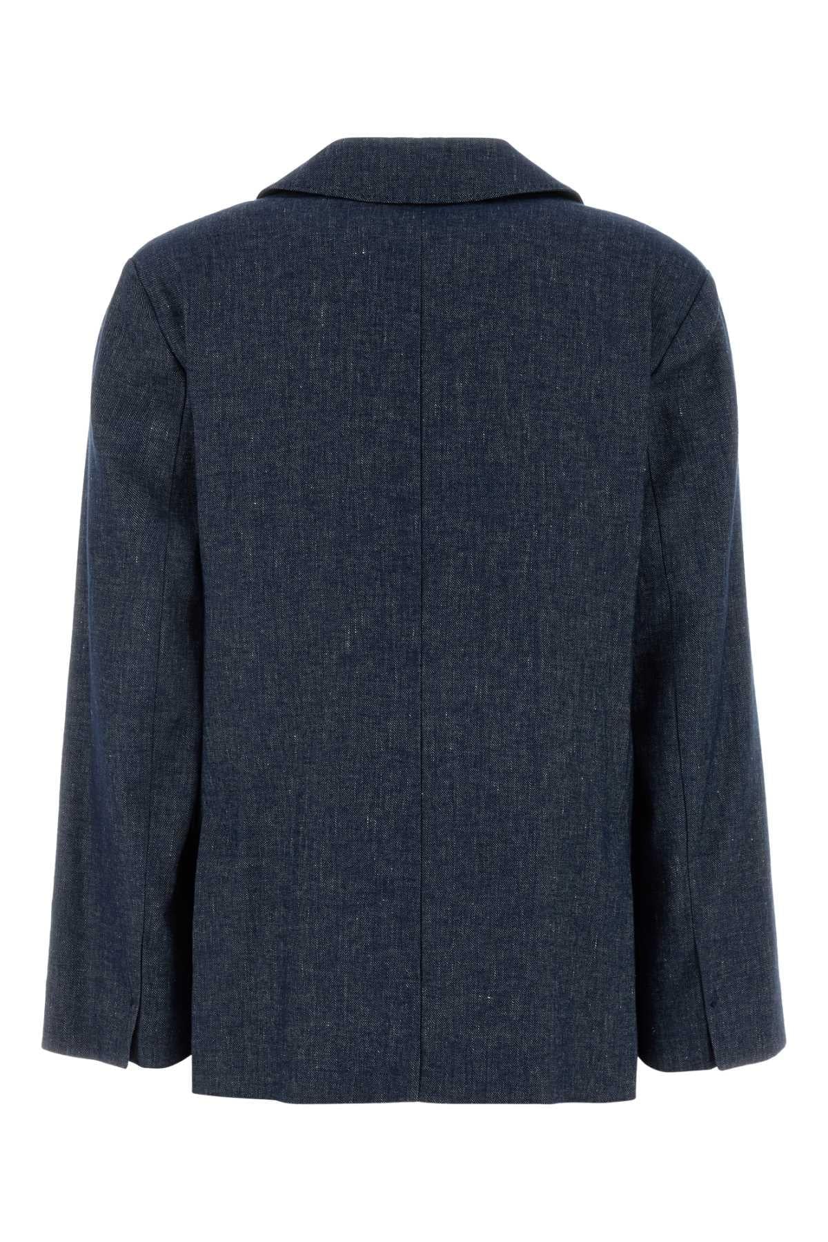 S Maxmara Women Stretch Denim Nero Blazer S MAX MARA