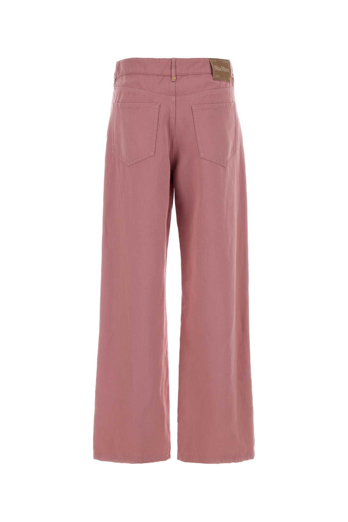 S Maxmara Women Pink Cotton Blend Onorata Pant S MAX MARA
