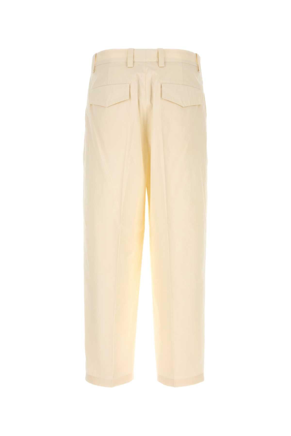 Jil Sander Men Ivory Cotton Pant JIL SANDER