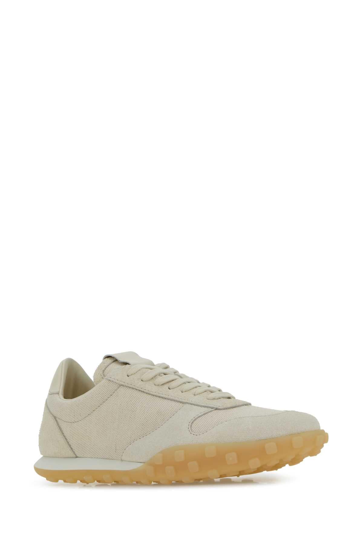 Jil Sander Men Sand Canvas And Suede Moon Sneakers JIL SANDER