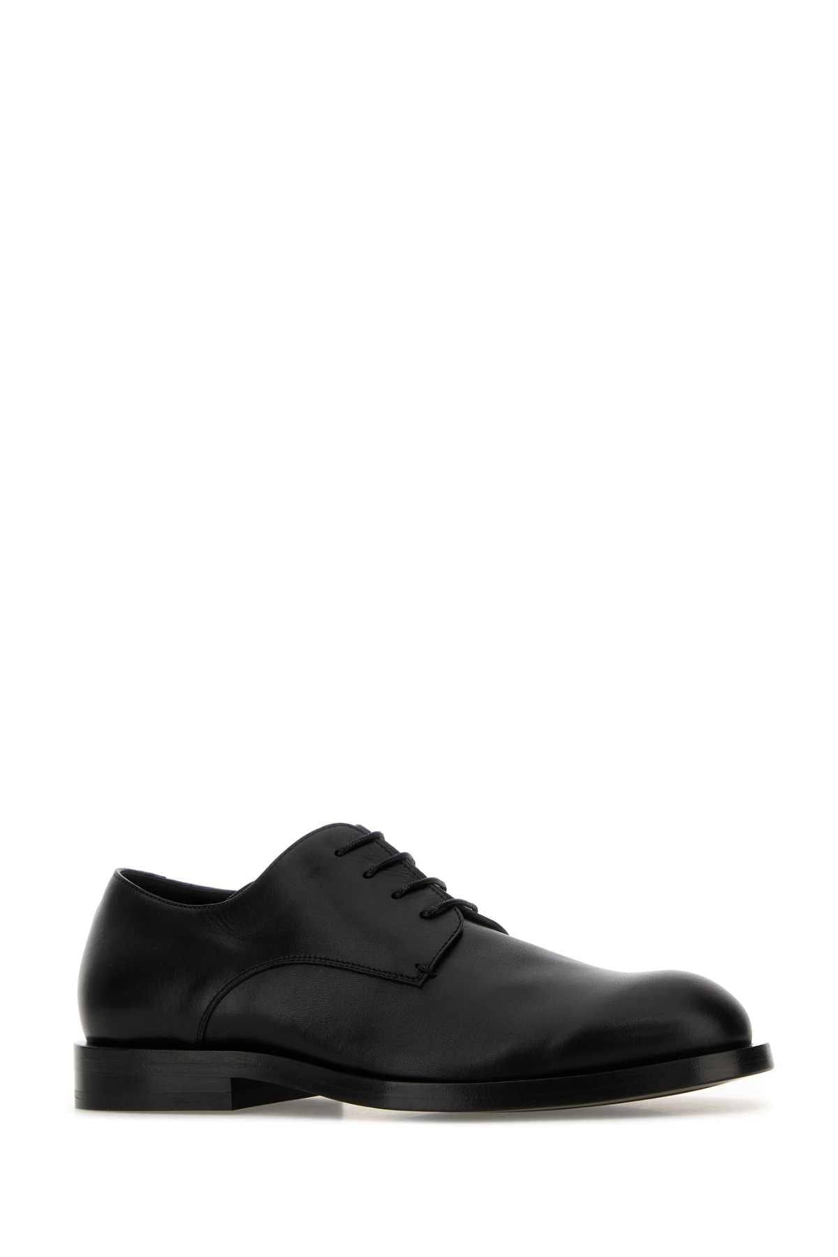Jil Sander Men Black Leather Lace-Up Shoes JIL SANDER