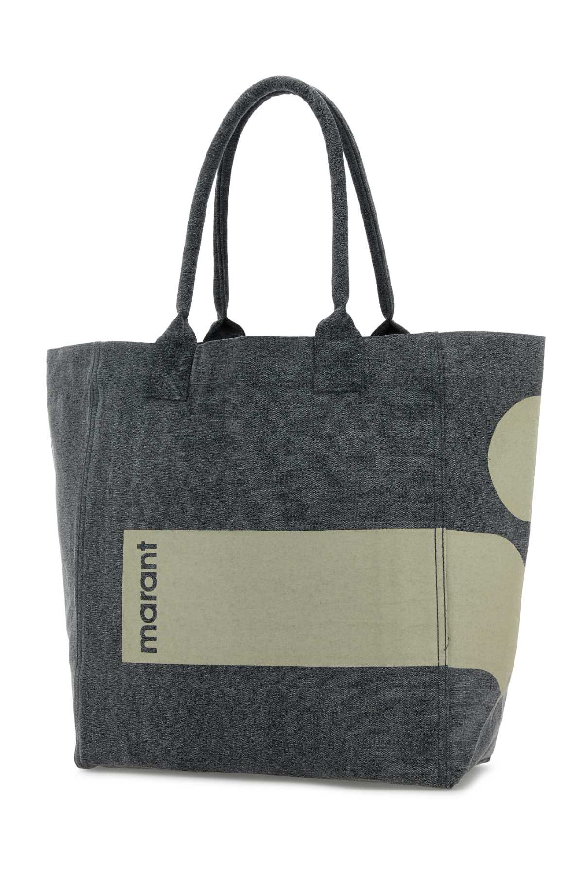 Isabel Marant Women Melange Grey Cotton Yenky Shopping Bag