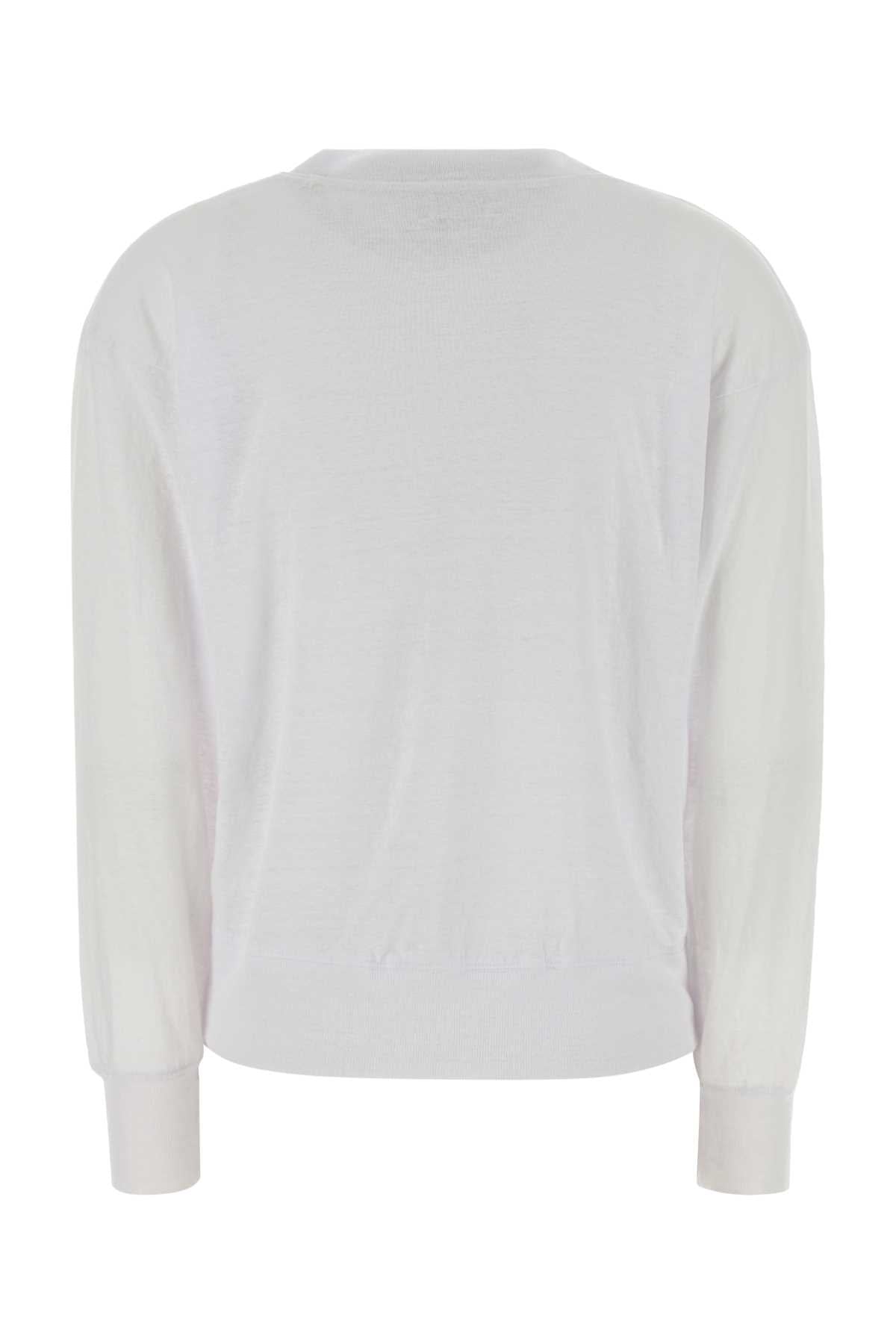Isabel Marant Etoile Women White Linen Klowia T-Shirt ISABEL MARANT ETOILE