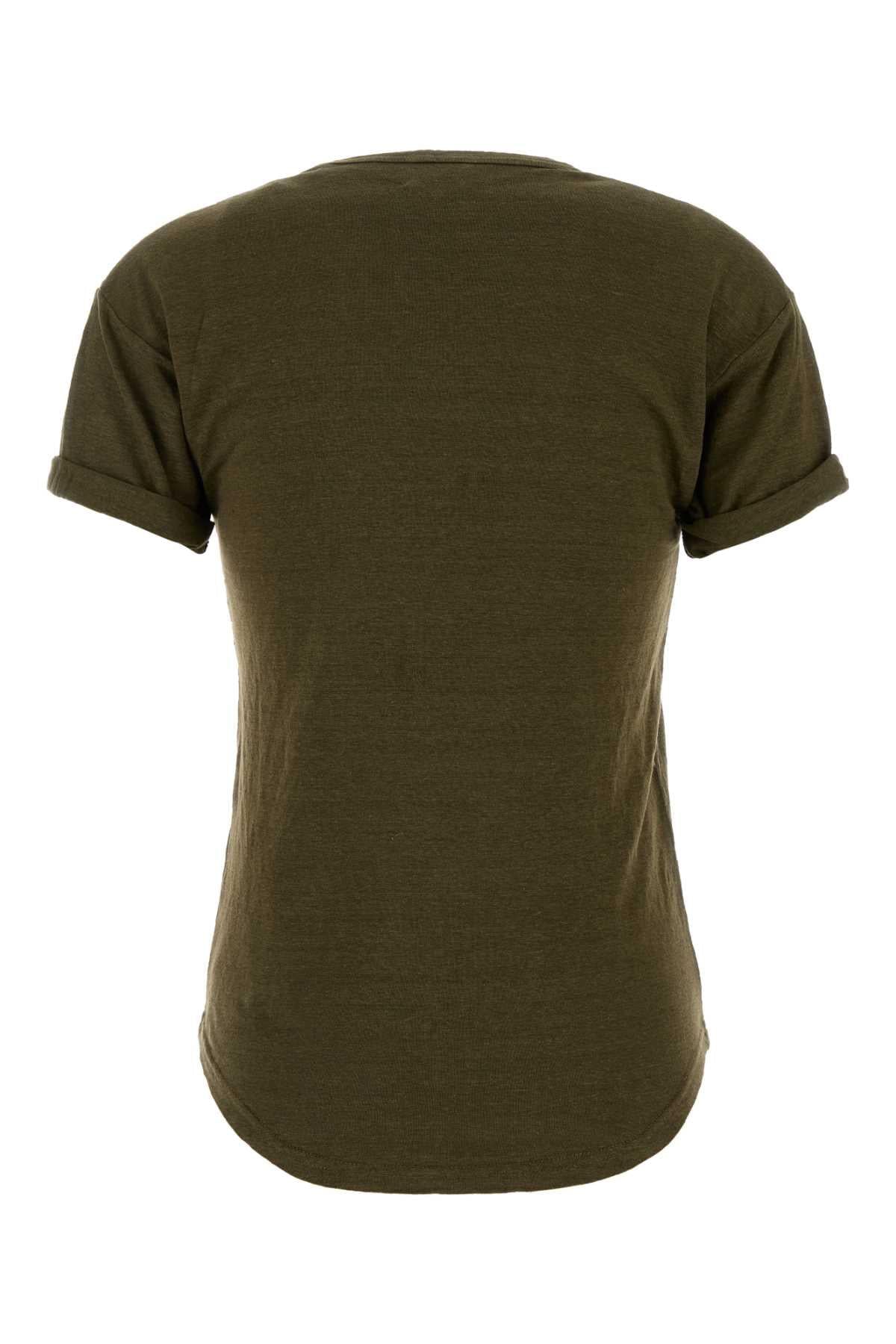Isabel Marant Etoile Women Army Green Linen Koldia T-Shirt ISABEL MARANT ETOILE