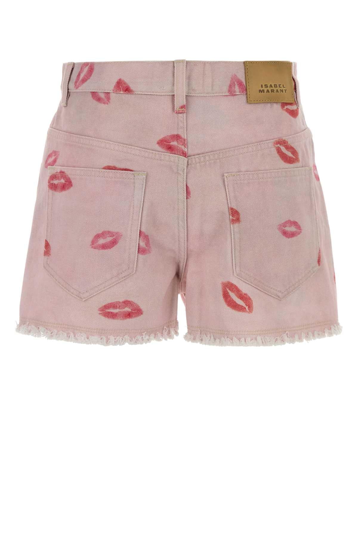 Isabel Marant Etoile Women Printed Denim Lesia Shorts ISABEL MARANT ETOILE
