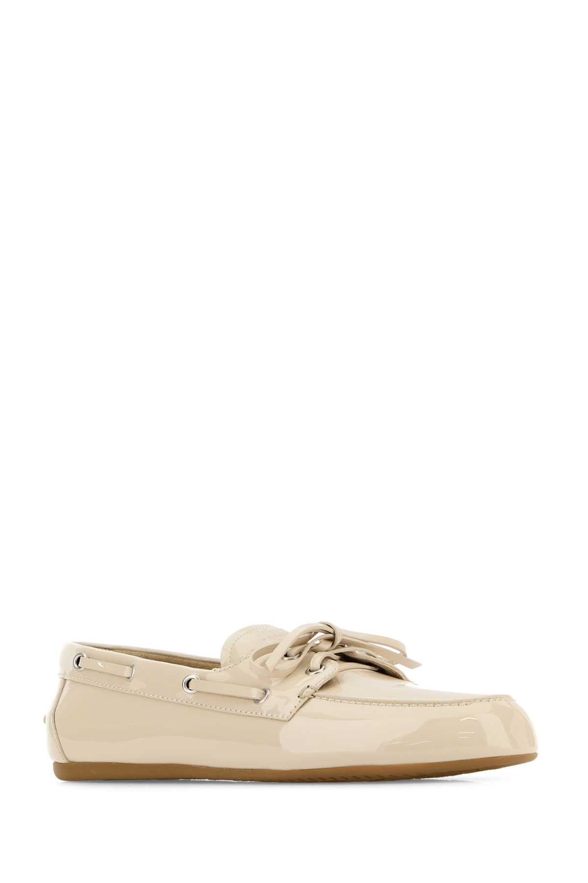 Miu Miu Women Ivory Leather Loafers MIU MIU