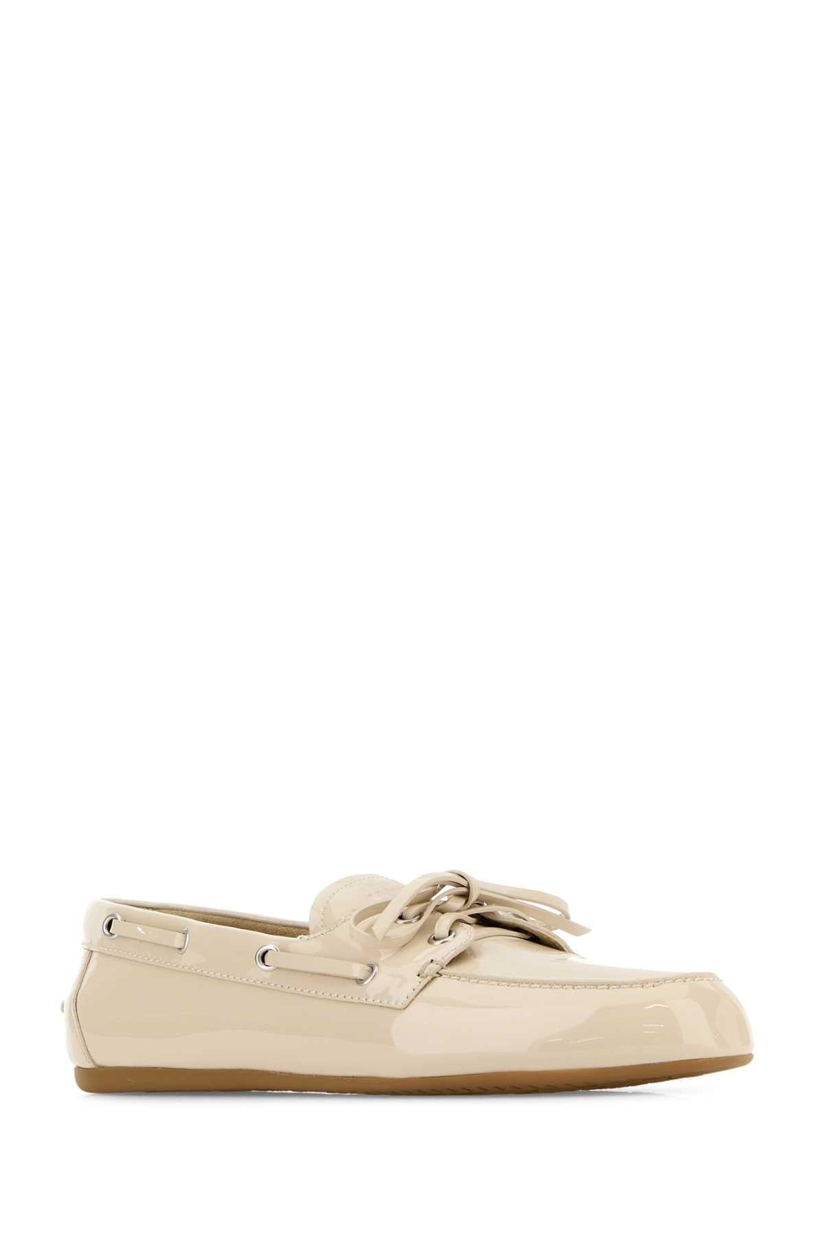 Miu Miu Women Ivory Leather Loafers MIU MIU