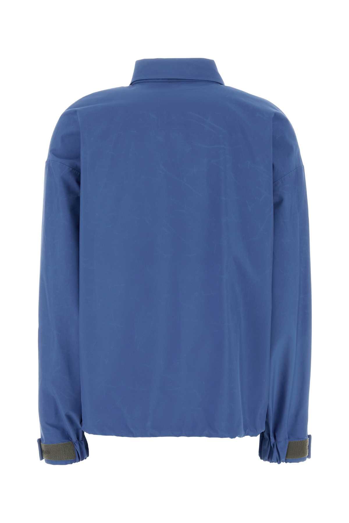 Miu Miu Women Cerulean Tech Fabric Windbreaker MIU MIU