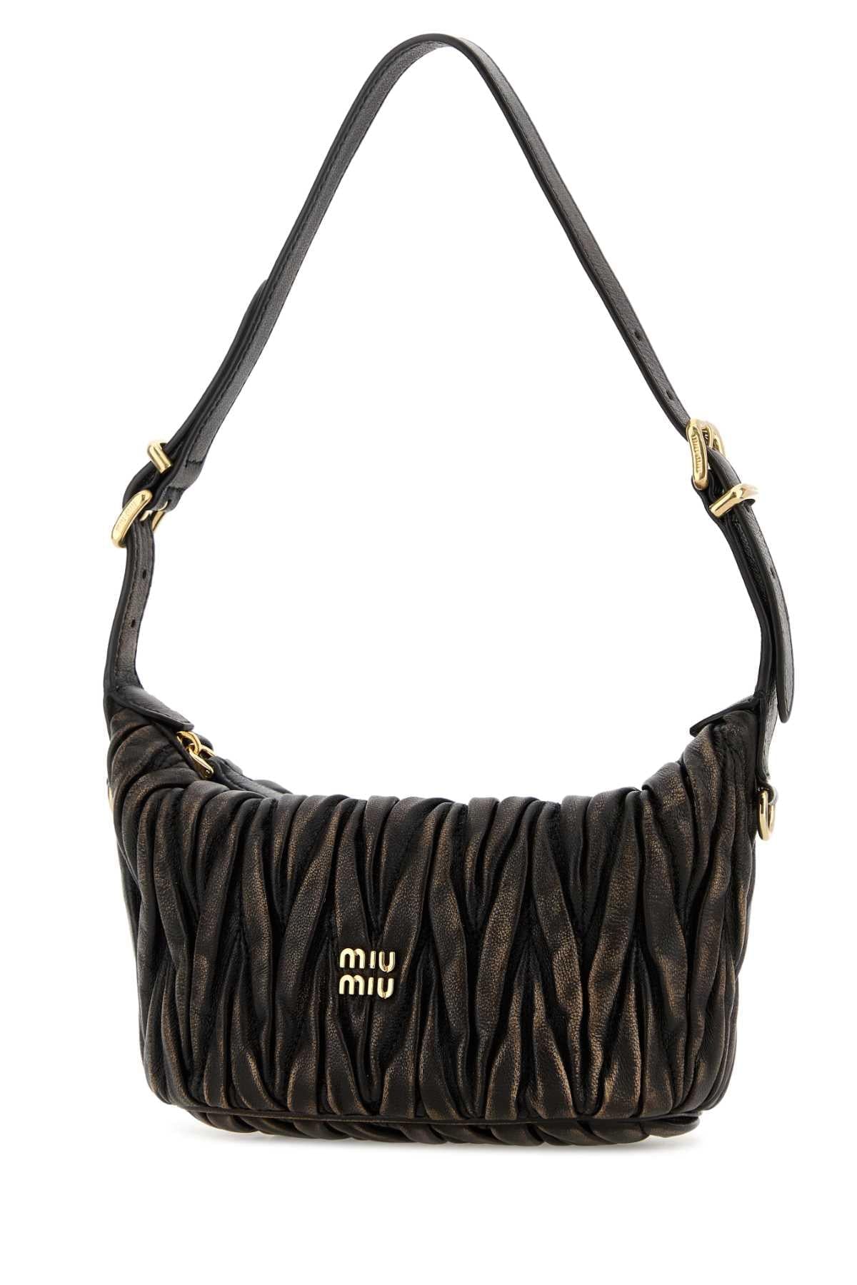 Miu Miu Women Dark Brown Leather Handbag MIU MIU