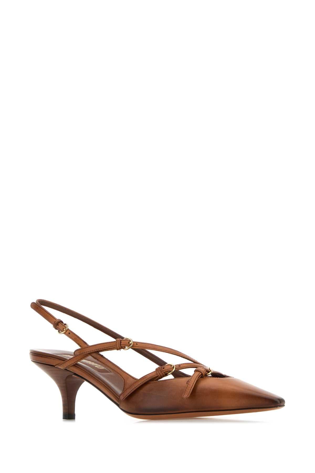 Miu Miu Women Camel Leather Pumps MIU MIU