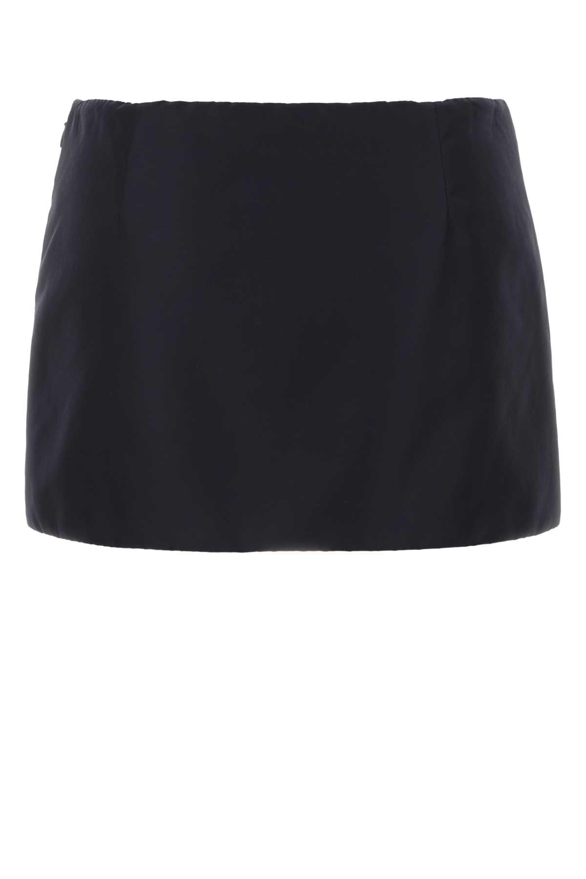 Miu Miu Women Navy Blue Nylon Mini Skirt MIU MIU