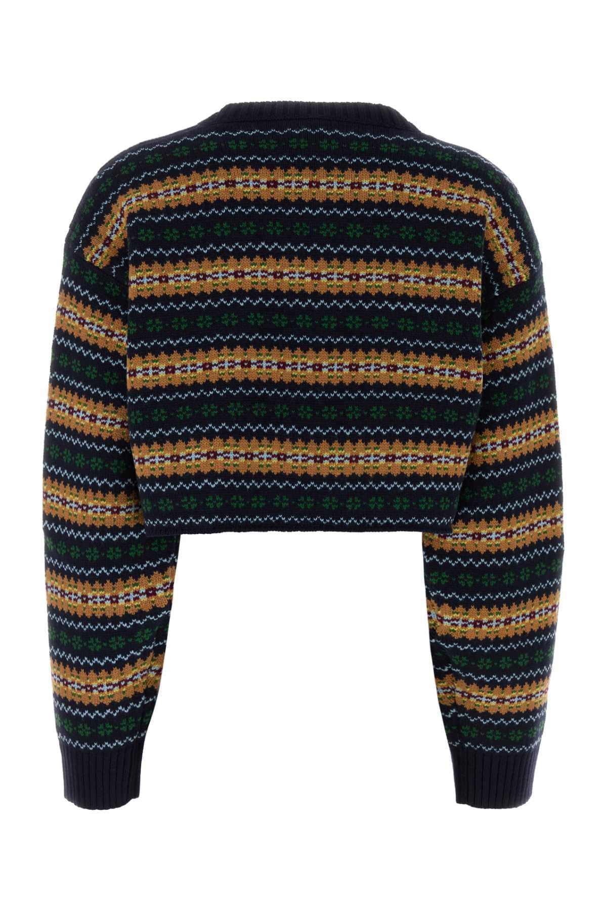 Miu Miu Women Embroidered Wool Sweater MIU MIU