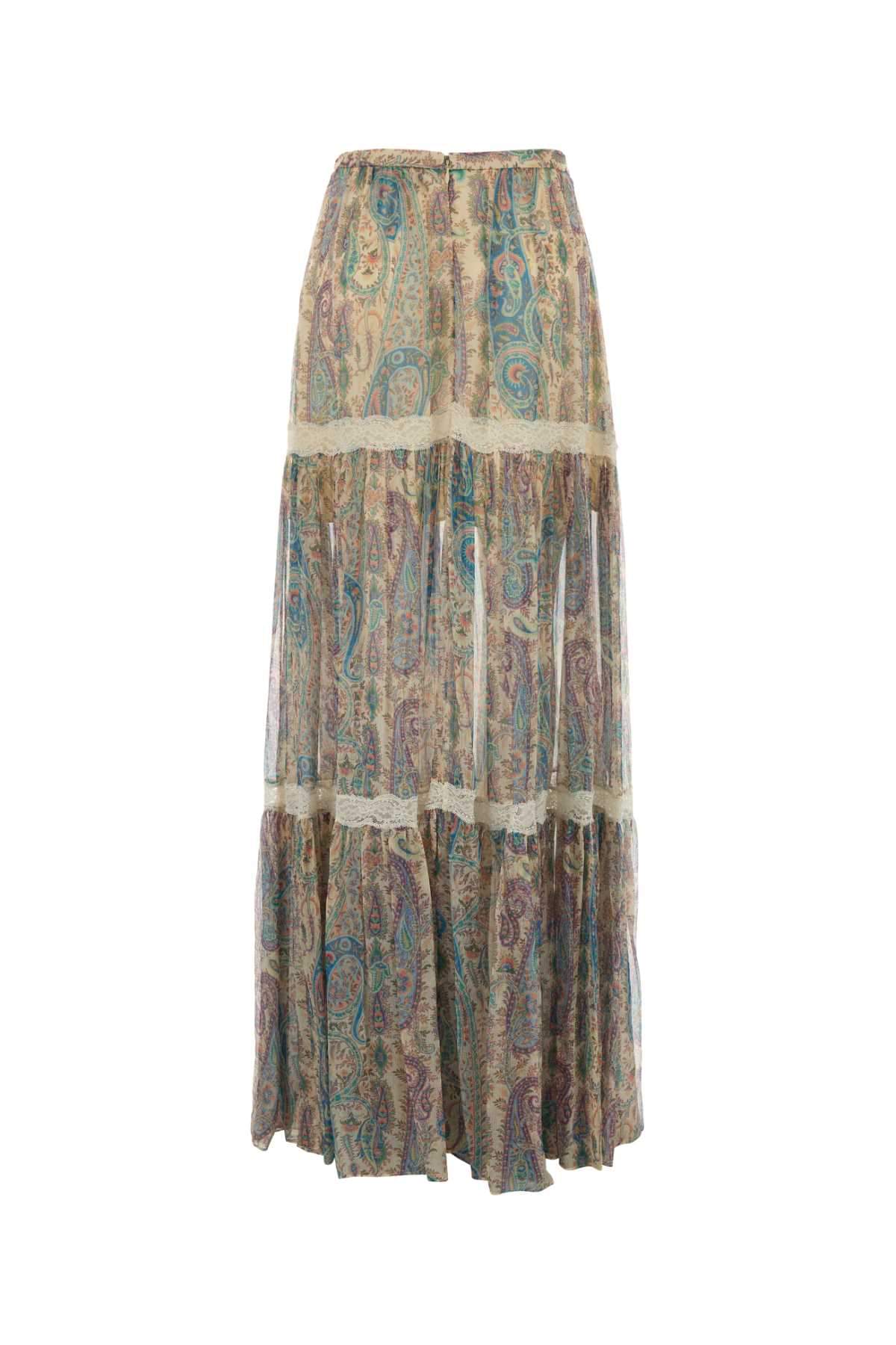 Etro Women Printed Crepe Skirt ETRO