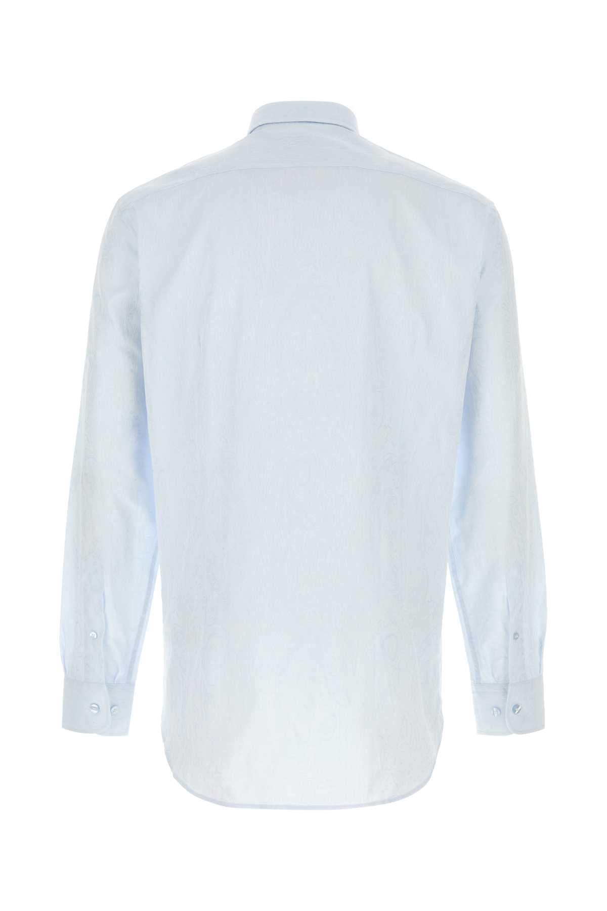 Etro Men Pastel Light Blue Cotton Shirt ETRO