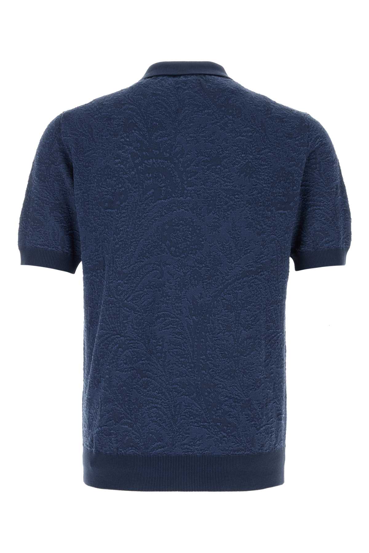 Etro Men Blue Cotton Polo Shirt ETRO