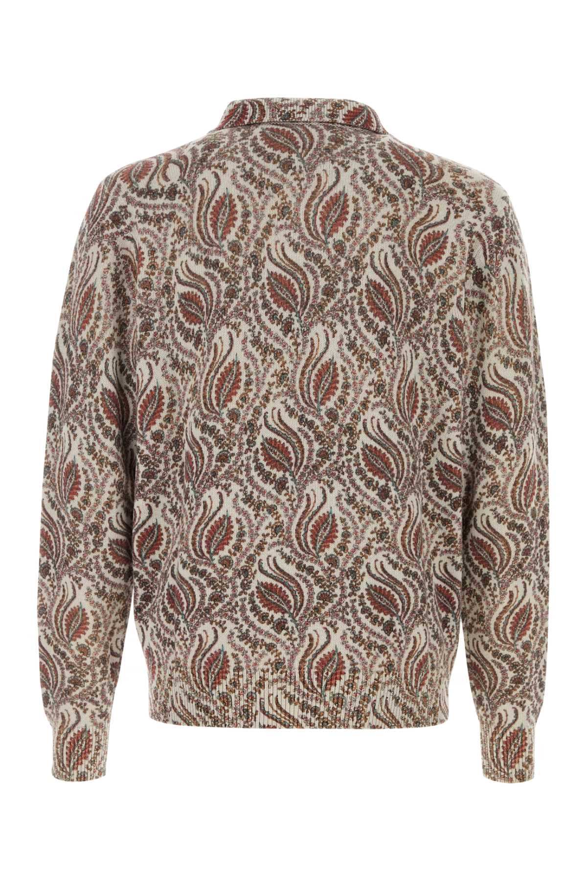 Etro Men Embroidered Wool Polo Shirt ETRO