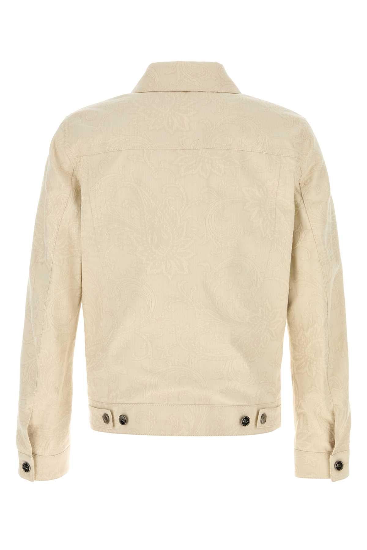Etro Men Sand Stretch Denim Jacket ETRO