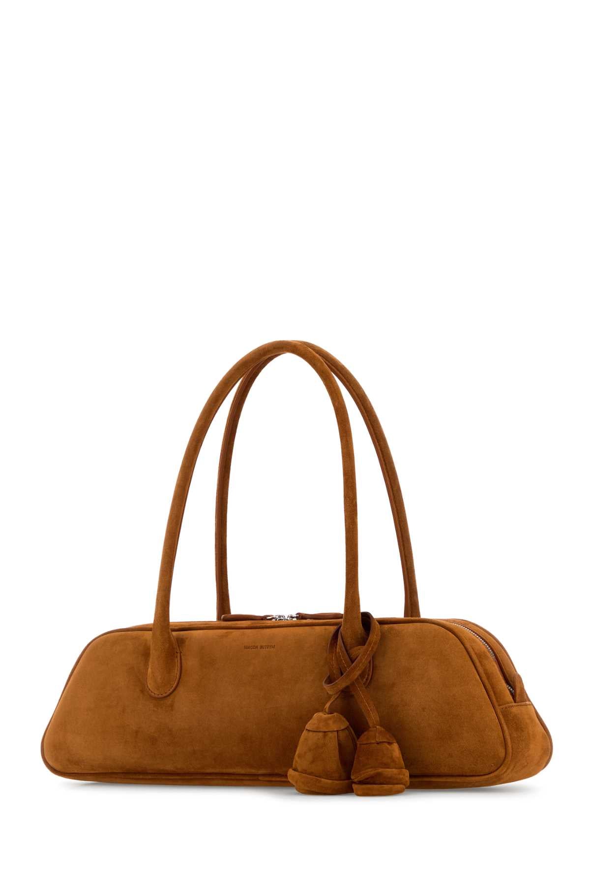 Magda Butrym Women Caramel Suede Shoulder Bag MAGDA BUTRYM
